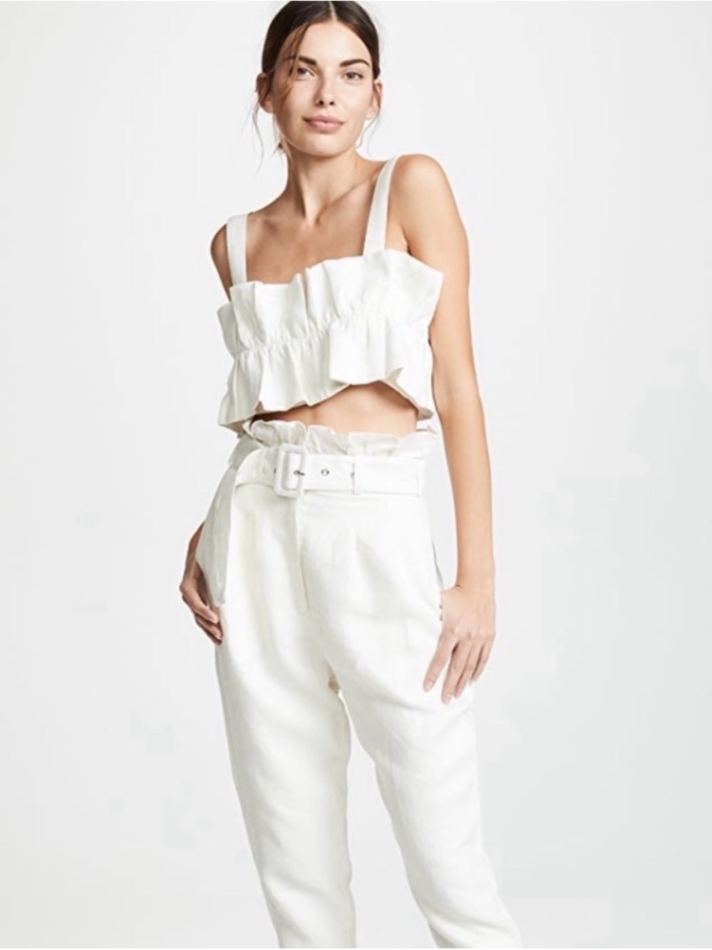 Steele Aster Crop Top in Cream